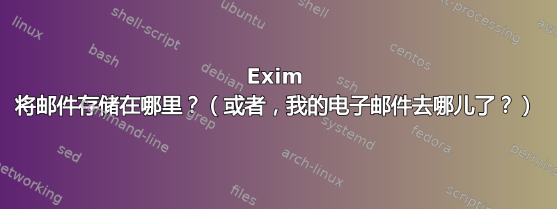 Exim 将邮件存储在哪里？（或者，我的电子邮件去哪儿了？）