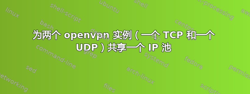 为两个 openvpn 实例（一个 TCP 和一个 UDP）共享一个 IP 池