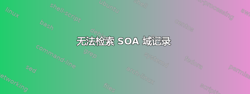 无法检索 SOA 域记录