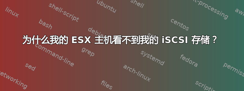 为什么我的 ESX 主机看不到我的 iSCSI 存储？