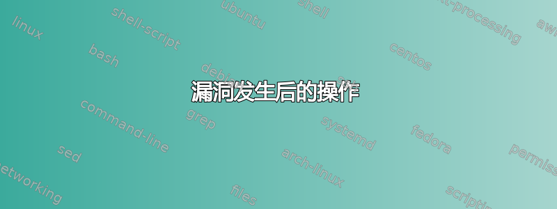 漏洞发生后的操作