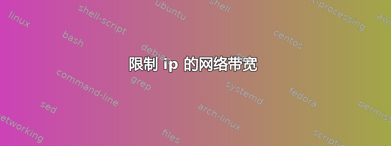 限制 ip 的网络带宽