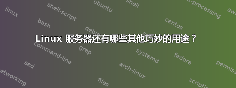 Linux 服务器还有哪些其他巧妙的用途？