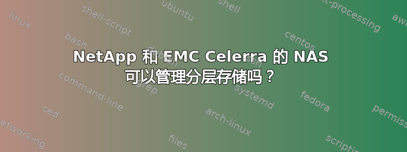 NetApp 和 EMC Celerra 的 NAS 可以管理分层存储吗？