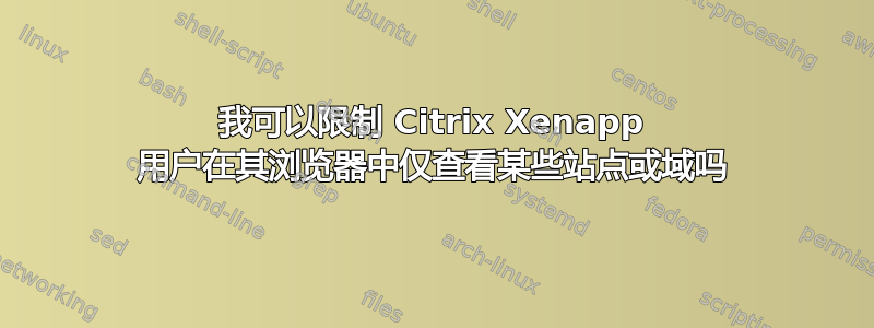 我可以限制 Citrix Xenapp 用户在其浏览器中仅查看某些站点或域吗