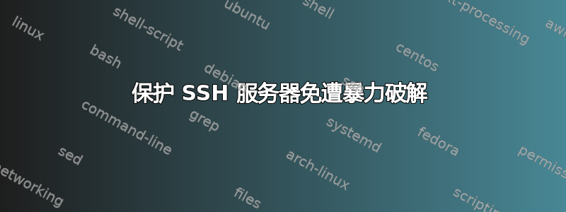 保护 SSH 服务器免遭暴力破解