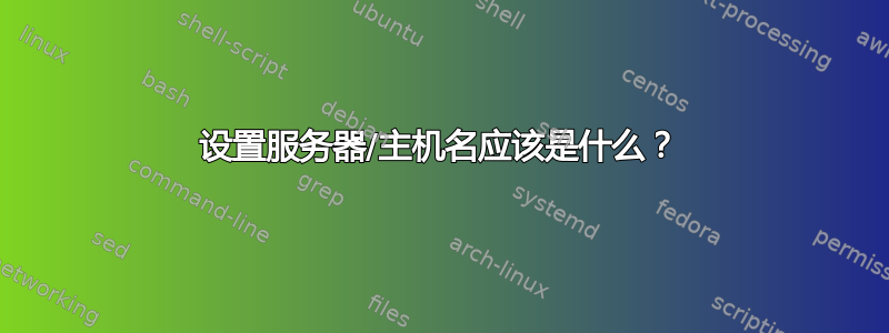 设置服务器/主机名应该是什么？