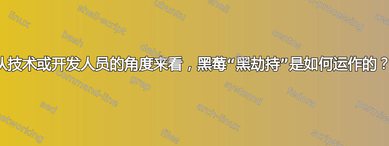 从技术或开发人员的角度来看，黑莓“黑劫持”是如何运作的？