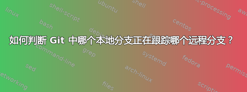 如何判断 Git 中哪个本地分支正在跟踪哪个远程分支？