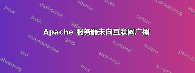 Apache 服务器未向互联网广播