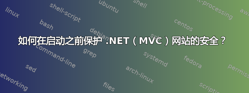 如何在启动之前保护 .NET（MVC）网站的安全？