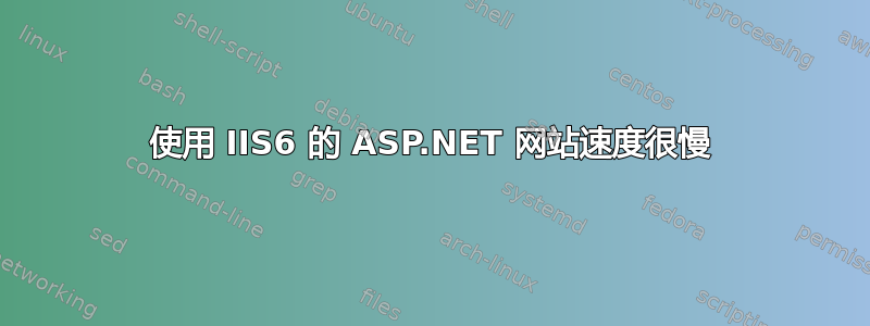 使用 IIS6 的 ASP.NET 网站速度很慢