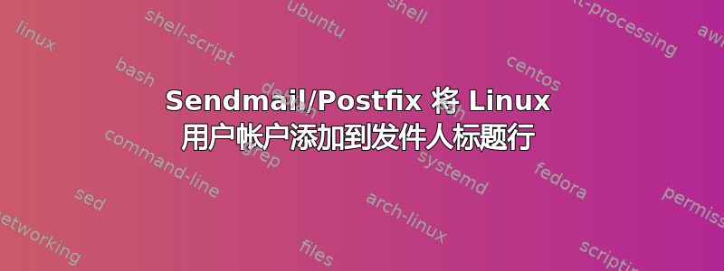 Sendmail/Postfix 将 Linux 用户帐户添加到发件人标题行