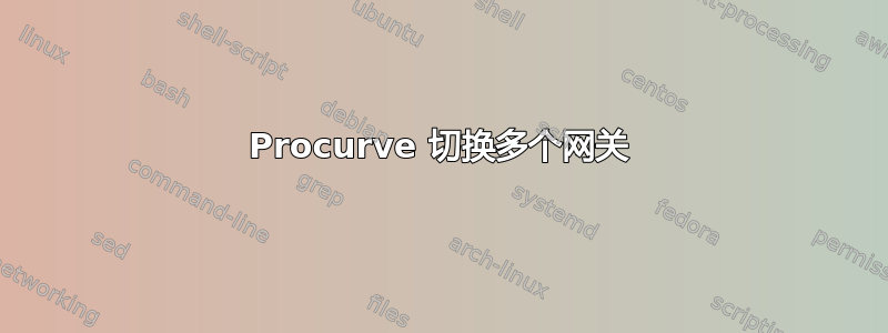 Procurve 切换多个网关