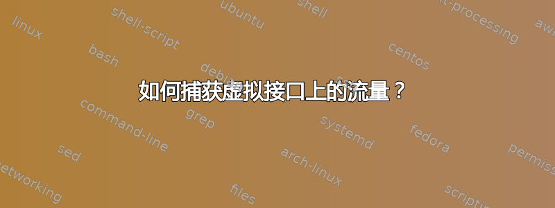 如何捕获虚拟接口上的流量？