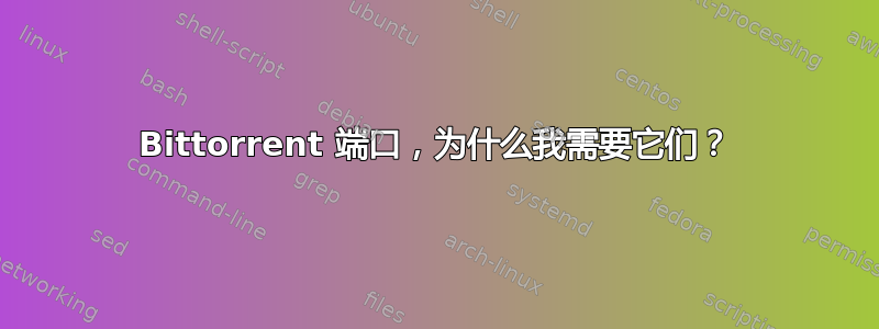 Bittorrent 端口，为什么我需要它们？