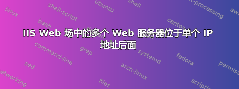 IIS Web 场中的多个 Web 服务器位于单个 IP 地址后面