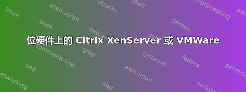 32 位硬件上的 Citrix XenServer 或 VMWare