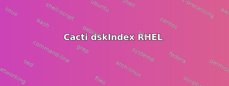 Cacti dskIndex RHEL