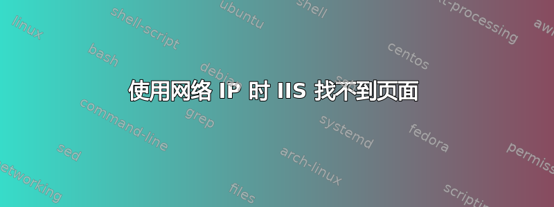 使用网络 IP 时 IIS 找不到页面