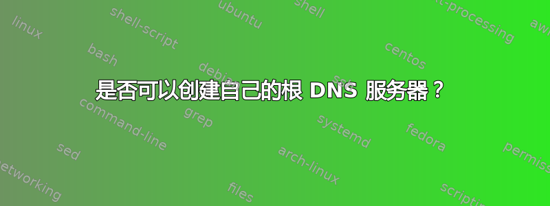 是否可以创建自己的根 DNS 服务器？