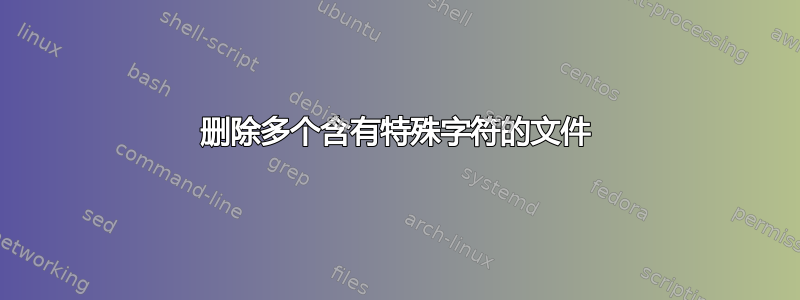 删除多个含有特殊字符的文件