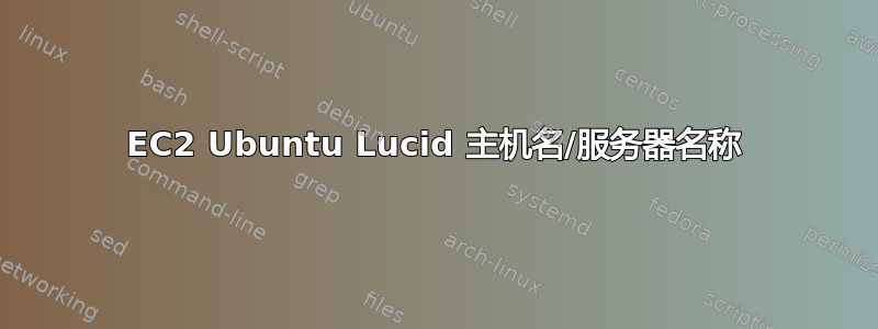 EC2 Ubuntu Lucid 主机名/服务器名称