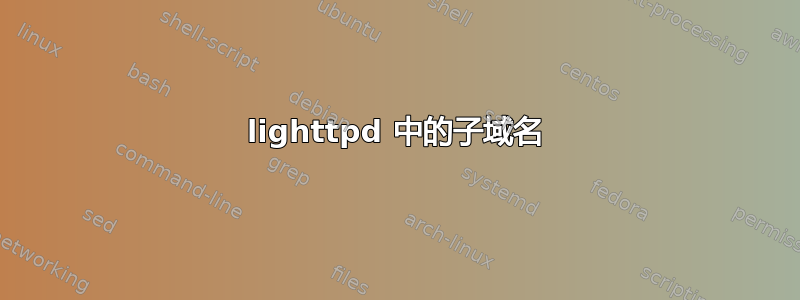 lighttpd 中的子域名