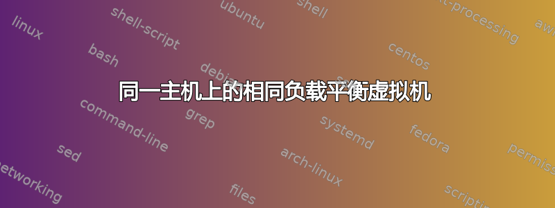 同一主机上的相同负载平衡虚拟机