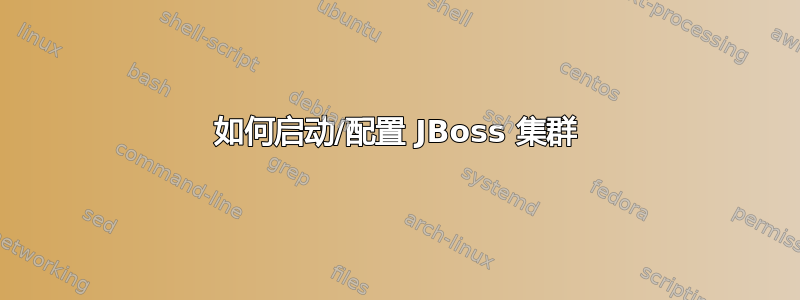 如何启动/配置 JBoss 集群