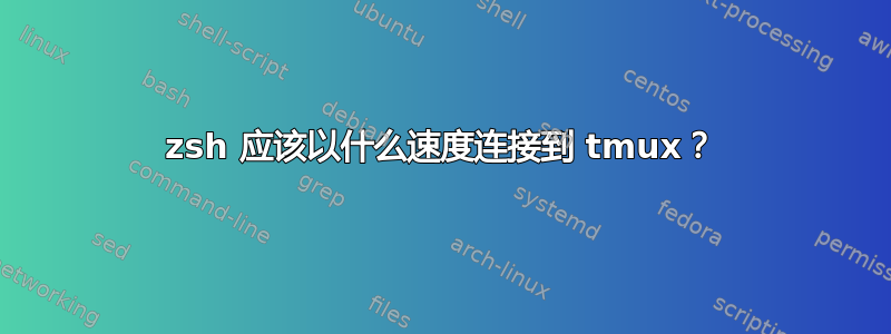 zsh 应该以什么速度连接到 tmux？