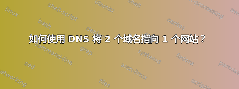 如何使用 DNS 将 2 个域名指向 1 个网站？