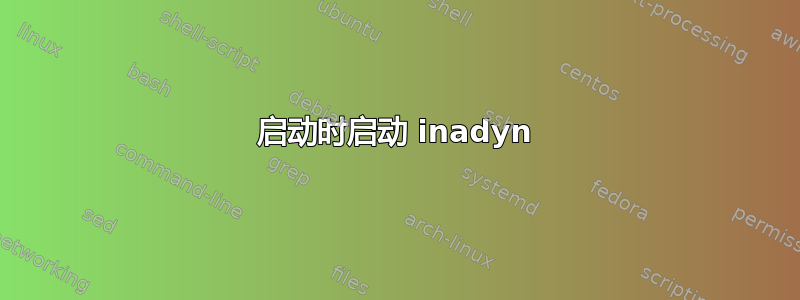 启动时启动 inadyn