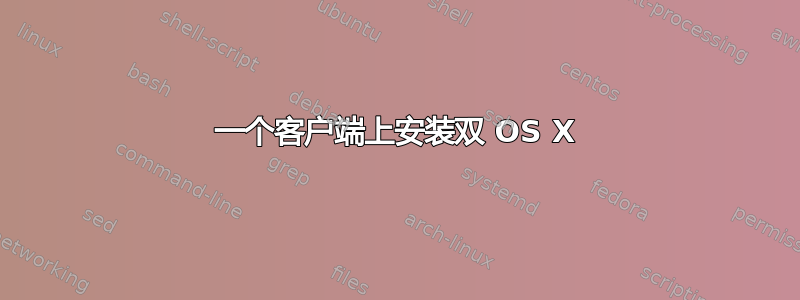 一个客户端上安装双 OS X