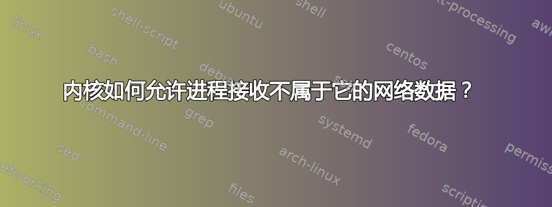 内核如何允许进程接收不属于它的网络数据？ 