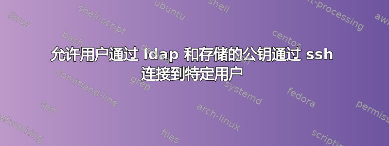 允许用户通过 ldap 和存储的公钥通过 ssh 连接到特定用户