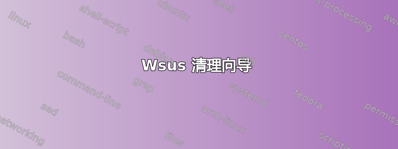 Wsus 清理向导