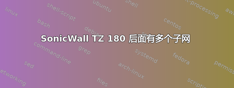 SonicWall TZ 180 后面有多个子网