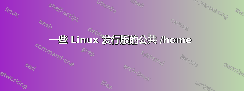 一些 Linux 发行版的公共 /home