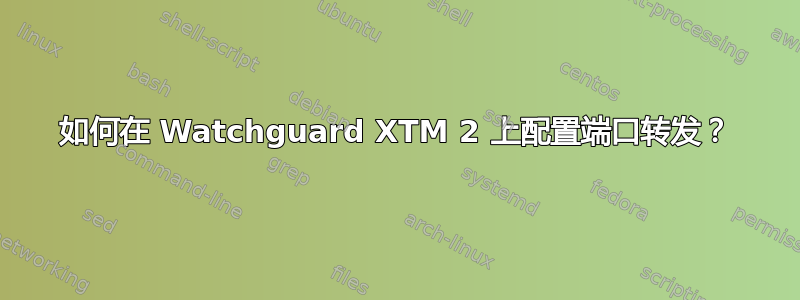 如何在 Watchguard XTM 2 上配置端口转发？