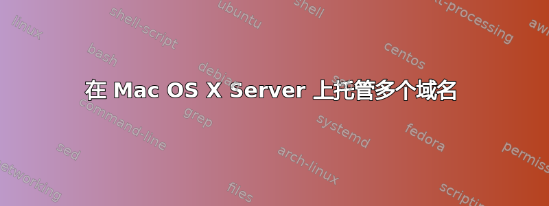 在 Mac OS X Server 上托管多个域名