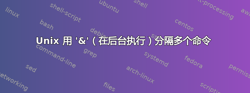 Unix 用 '&'（在后台执行）分隔多个命令