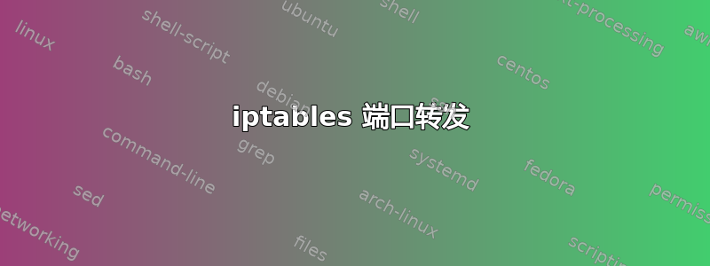 iptables 端口转发