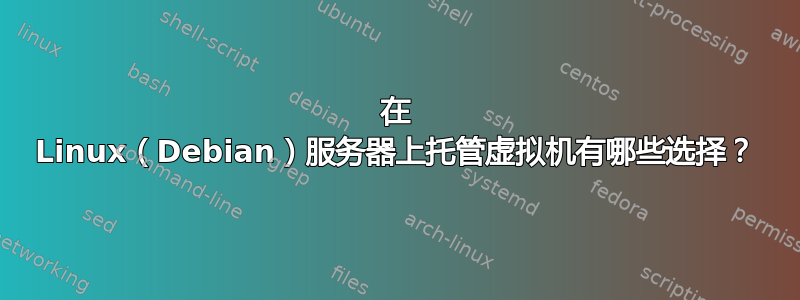 在 Linux（Debian）服务器上托管虚拟机有哪些选择？