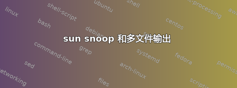 sun snoop 和多文件输出