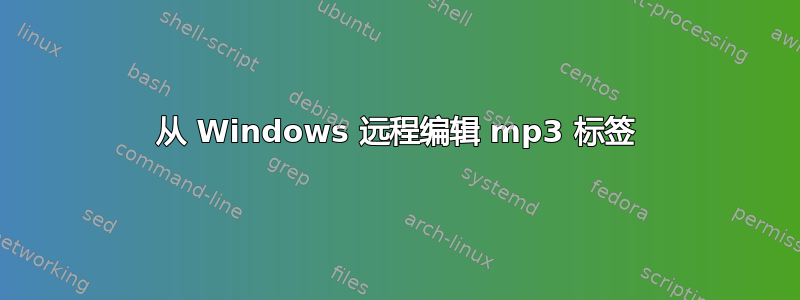 从 Windows 远程编辑 mp3 标签