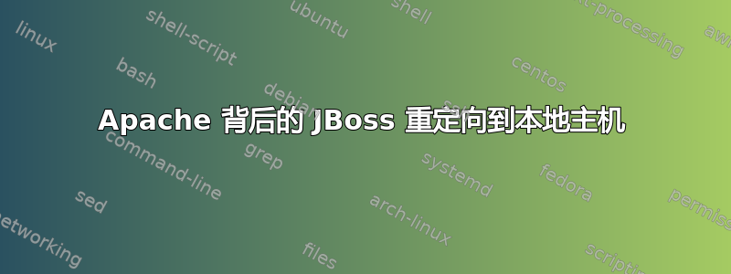 Apache 背后的 JBoss 重定向到本地主机