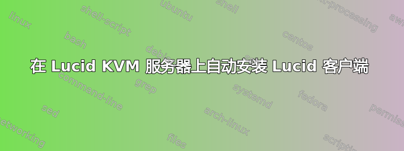 在 Lucid KVM 服务器上自动安装 Lucid 客户端