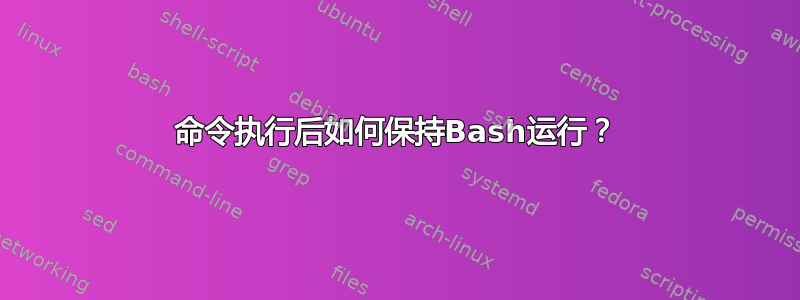 命令执行后如何保持Bash运行？