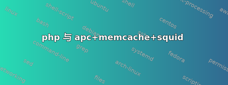 php 与 apc+memcache+squid